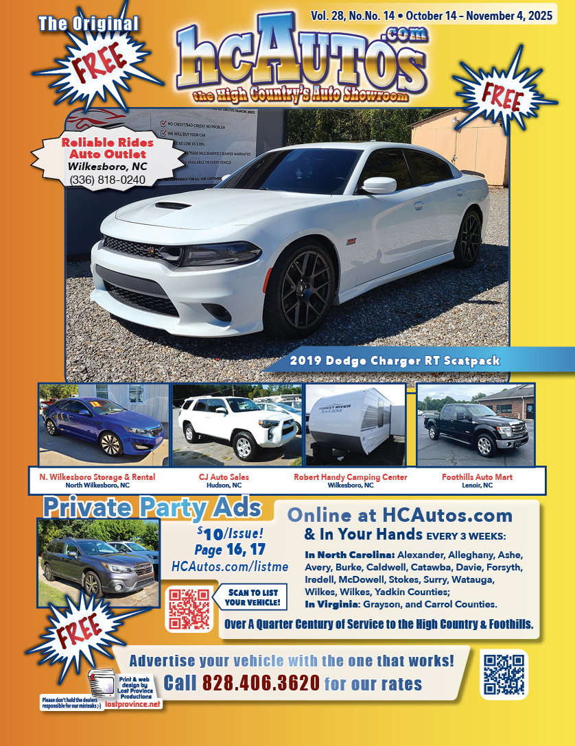 HCAutos used cars, used trucks, used motorcycles in Northwestern North Carolina, Eastern Tennessee and Southwestern Virginia.