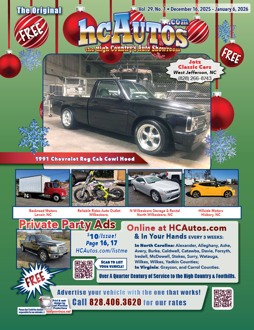HCAutos used cars, used trucks, used motorcycles in Northwestern North Carolina, Eastern Tennessee and Southwestern Virginia.