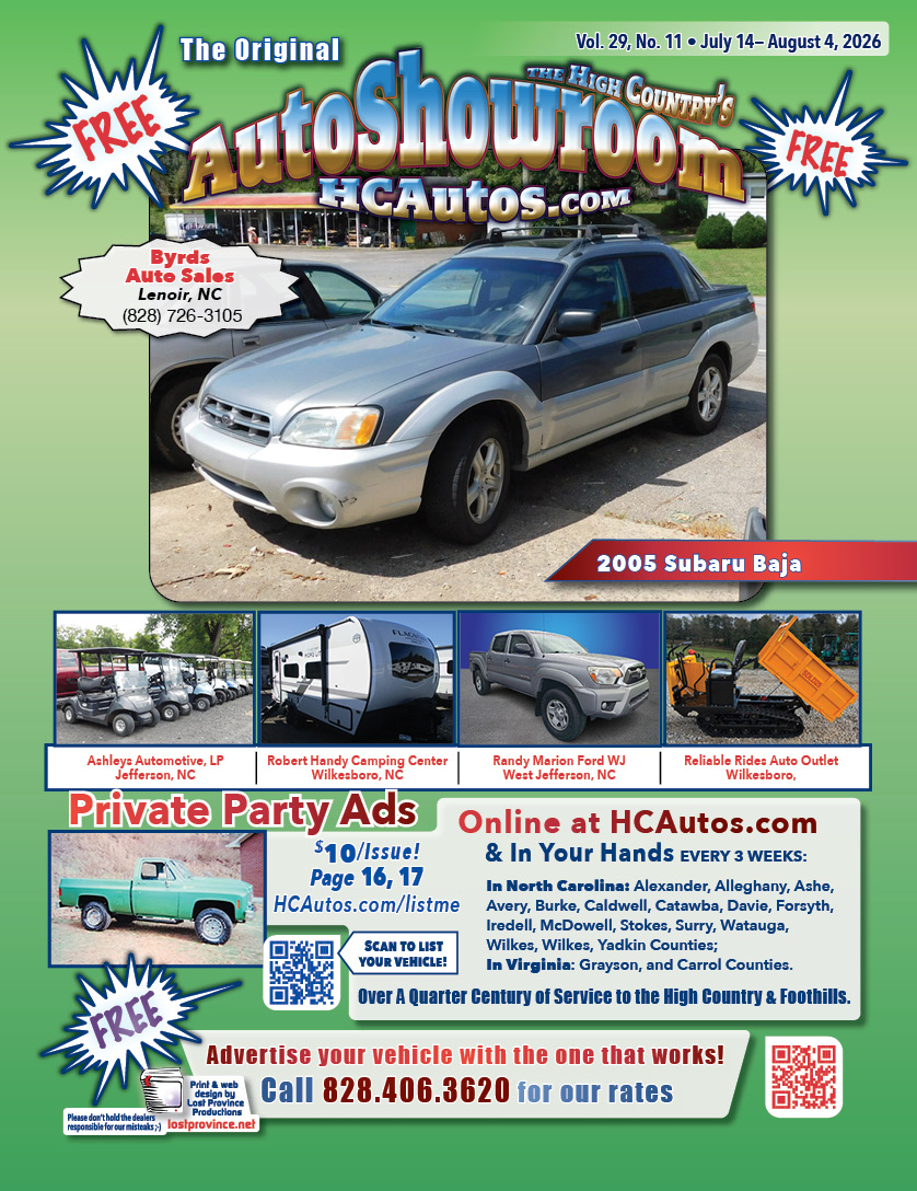 HCAutos used cars, used trucks, used motorcycles in Northwestern North Carolina, Eastern Tennessee and Southwestern Virginia.